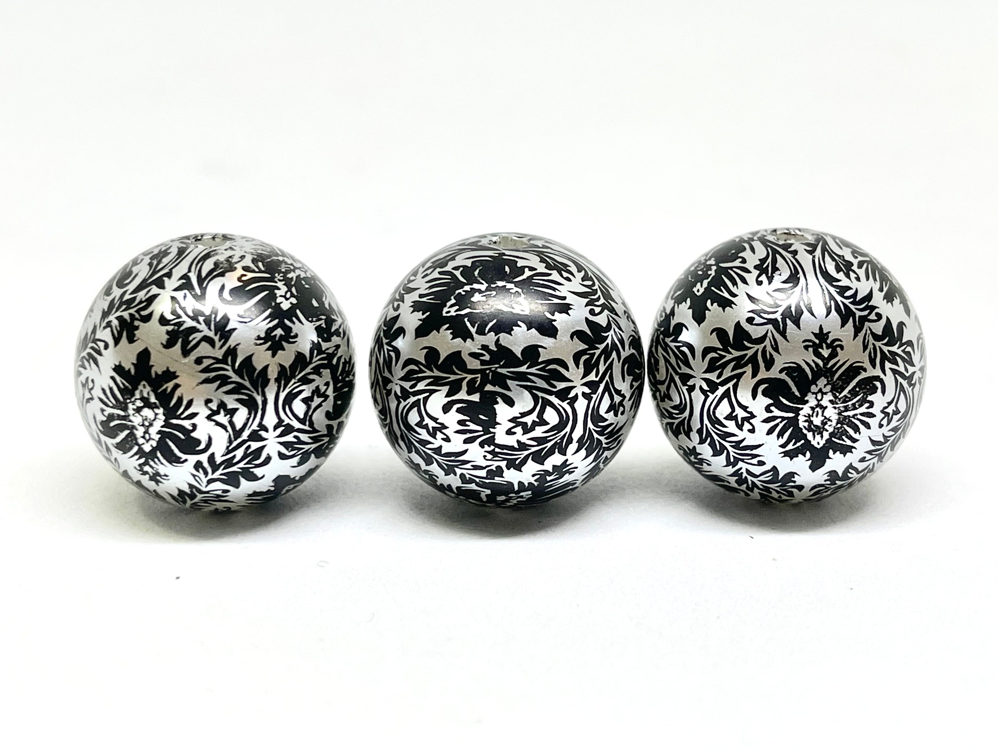 Elegantly Festive Printed Acrylic Beads
