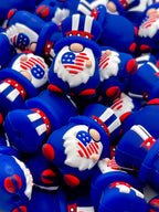 America Gnome 3D Silicone Focal Beads