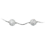 Sterling Silver Clear Crystal Ball Drop Necklace
