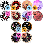 Navajo Themed Cabs - ½ INCH GLASS CABS (PAIR)