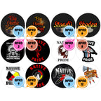 Native Pride Themed Cabs - ½ INCH GLASS CABS (PAIR)