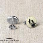 Glow in the Dark Howling Wolf Stud Earrings