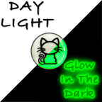 Black Anodized Kitty Cat Glow in the Dark Stud Earrings by Onyx O