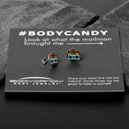 Retro Boombox Stud Earrings by Onyx O
