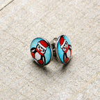 Snowfall Holiday Penguin Stud Earrings by Onyx O