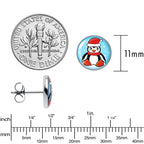 Snowfall Holiday Penguin Stud Earrings by Onyx O