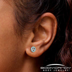 Smiling Plug Outlet Stud Earrings by Onyx O