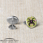 Psychedelic Spider Stud Earrings by Onyx O