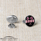 RAWR Kitty Cat Stud Earrings by Onyx O