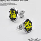 RIZZ GOD Stud Earrings by Onyx O