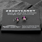 Burning Skull Candle Stud Earrings by Onyx O