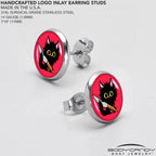Stabby Cat Stud Earrings by Onyx O