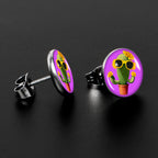 Sunflower Cactus Stud Earrings by Onyx O