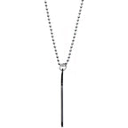 Personalized Black Dog Tag Photo Pendant Necklace