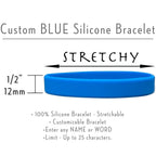 Custom No. 1 BLUE Silicone Bracelet