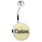 Custom Glow in the Dark Personalized Name Dangle Belly Ring