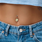 Custom Glow in the Dark Personalized Name Dangle Belly Ring