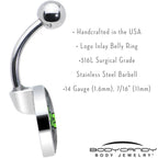 Logo Baked Stoner Belly Ring by Onyx O