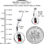 Battery Empty Belly Ring by Onyx O