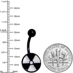 Black Glow in the Dark Radioactive Belly Ring by Onyx O