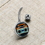 Retro Boombox Belly Ring by Onyx O