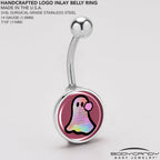 Disco Spirit Ghost Belly Ring by Onyx O