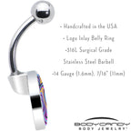 Funky Swirls Belly Ring by Onyx O