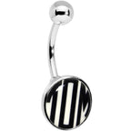 Custom Glow in the Dark Logo Personalized Initial Belly Ring