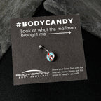 Snowfall Holiday Penguin Belly Ring by Onyx O