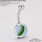 Green Pickle Belly Ring by Onyx O