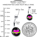 Heart Planet Belly Ring by Onyx O
