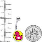Pink Ducky Belly Ring by Onyx O