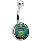 Reverse Alien UFO AbductionBelly Ring by Onyx O