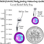 Purple Nautical Sand Dollar Belly Ring by Onyx O