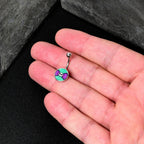 Retro Pixel Skull Belly Ring by Onyx O
