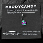 Retro Pixel Skull Belly Ring by Onyx O