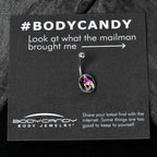 Burning Skull Candle Belly Ring by Onyx O