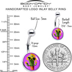 Sunflower Cactus Belly Ring by Onyx O
