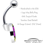Over Thinker Impact Belly Ring by Onyx O