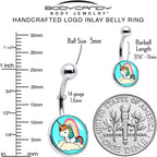 Rainbow Unicorn Belly Ring by Onyx O