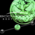 14G Black Glow in the Dark Jack O Lantern Industrial Barbell 37mm