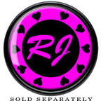 Custom Pink Heart Initial Acrylic Personalized Saddle Plug - buy 2 for a pair