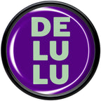 Word DELULU Black Acrylic Saddle Plug Set by Onyx O