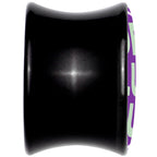 Word DELULU Black Acrylic Saddle Plug Set by Onyx O