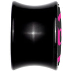 Hollow Heart Doll Word Black Acrylic Saddle Plug Set by Onyx O