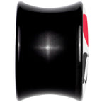 Black Acrylic I Love Me Double Flare Plug Set by Onyx O