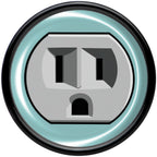 0G Frowning Plug OutletBlack Acrylic Saddle Plug Set by Onyx O