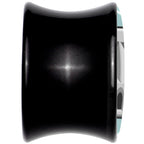 0G Frowning Plug OutletBlack Acrylic Saddle Plug Set by Onyx O
