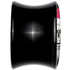 Holiday Skeleton Santa Claus Black Acrylic Saddle Plug Set by Onyx O