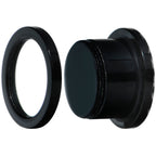 Black Acrylic Custom Photo Gem Screw Fit Plug - buy 2 for a pair
